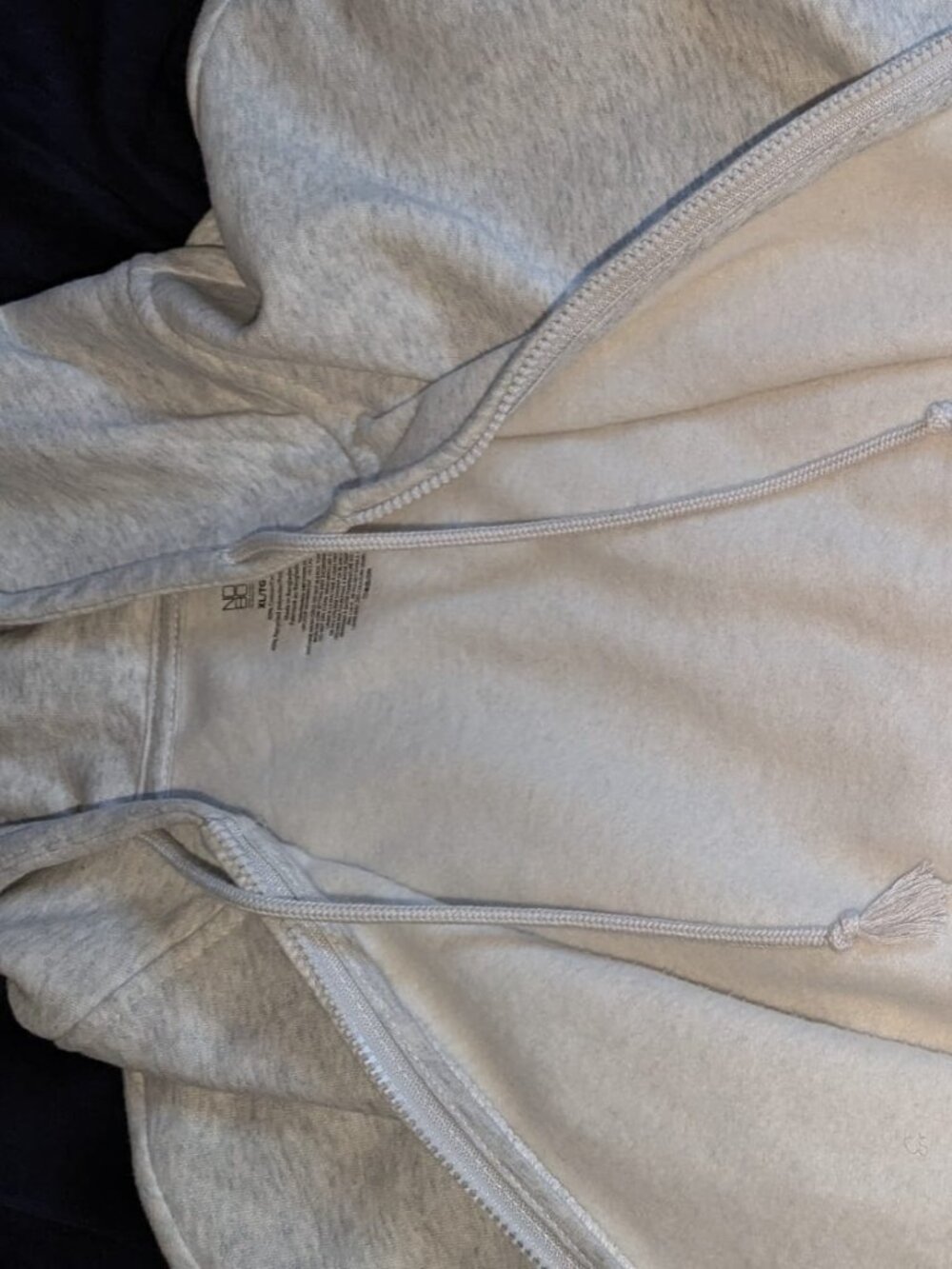 Oversized Light Grey full Zip-Up Jacket